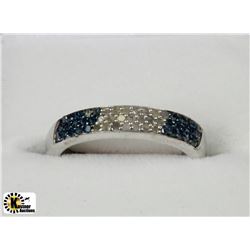#117-ST.SILVER DIAMOND (0.51CT) RING WITH COA