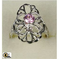 #119-ST. SILVER CUBIC ZIRCONIA RING