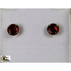 #120-14K YELLOW GOLD GARNET (0.67CT)EARRINGS
