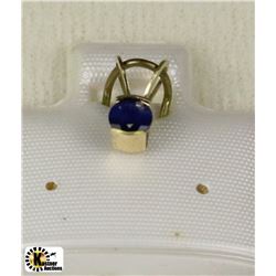#121-14K YELLOW GOLD SAPPHIRE PENDANT