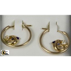 #130-10K YELLOW GOLD CUBIC ZIRCONIA DOLPHIN