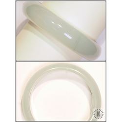 #3-GENUINE LIGHT GREEN JADE BANGLE