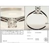 Image 1 : #4-10K WHITE GOLD DIAMOND SOLITAIRE RING W/COA