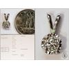 Image 1 : #8-14K WHITE GOLD DIAMOND PENDANT W/ COA