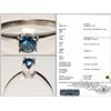 Image 1 : #9-14K W.GOLD BLUE DIAMOND SOLITAIRE RING W/COA