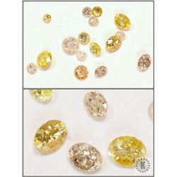 #15-GENUINE YELLOW AND WHITE DIAMOND GEMSTONES