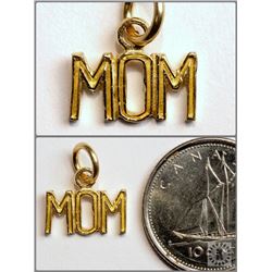 #18-10K YELLOW GOLD "MOM" PENDANT (0.48G)