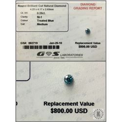 #19-GENUINE BLUE DIAMOND (0.28CT) GEMSTONE