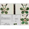 Image 1 : #20-14K Y.GOLD EMERALD & TOPAZ EARRINGS W/ COA