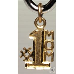 #27-10K YELLOW GOLD "#1 MOM" PENDANT (0.49G)