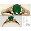 Image 1 : #34-18K WHITE GOLD EMERALD &DIAMOND RING W/COA