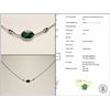 Image 1 : #36-14K W.GOLD EMERALD&DIAMOND NECKLACE W/COA