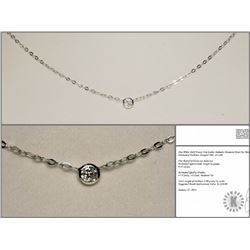 #44-10K W.GOLD DIAMOND SOLITAIRE NECKLACE W/COA