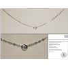 Image 1 : #44-10K W.GOLD DIAMOND SOLITAIRE NECKLACE W/COA