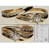 Image 1 : #45-10K YELLOW&WHITE GOLD DIAMOND RING SET W/COA