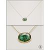 Image 1 : #48-14K YELLOW GOLD EMERALD (1.6CT) SLIDER PENDANT