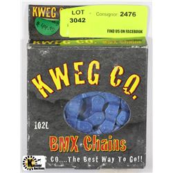 KWEG CO. 102 LINK PREMIUM BMX CHAIN - 1/2" X 3/32"