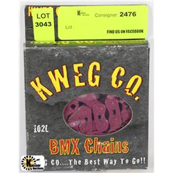 KWEG CO. 102 LINK PREMIUM BMX CHAIN - 1/2" X 3/32"