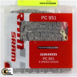 SRAM PC 951 NINE SPEED 114 LINK CHAIN -