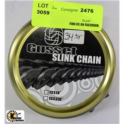 GUSSET SLINK CHAIN - 102 LINK 1/2" X 1/8"