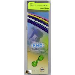 KMC SINGLE SPEED BICYCLE CHAIN - GREEN