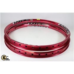 SUNRINGLE ENVY 16" DUAL WALL BMX RIM - RED X2