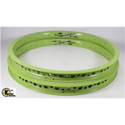 ZERO DEMOLITION 16" DUAL WALL BMX RIM - CELERY X2