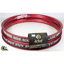 ECLAT BONDI DOUBLE WALLED 6066 T-6 16" RIM -RED X2