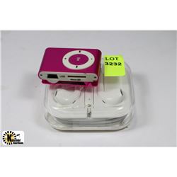 NEW BELT CLIP MP3 PLAYER & NEW EARBUD HEAPHONES