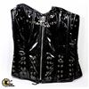 Image 1 : NEW BLACK LEATHERETTE CORSET W/SKULL-