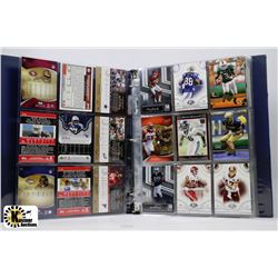 BINDER OF NFL FOOTBALL CARDS ROOKIE, STAR PROSPECT