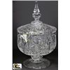 Image 1 : ROUND CRYSTAL CANDY DISH WITH LID