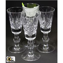 SET OF MINI CRYSTAL WINE GLASSES