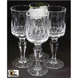 SET OF MEDIUM CRYSTAL WINE GLASSES