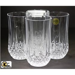 SET OF LARGE CRYSTAL GLASSES