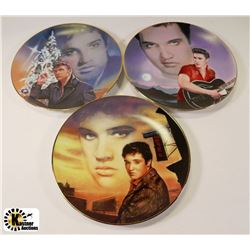 LOT OF 3 ELVIS PRESLEY COLLECTOR PLATES INCLUDING
