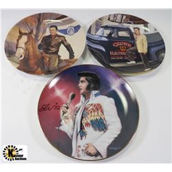 LOT OF 3 ELVIS PRESLEY COLLECTOR PLATES INCLUDING