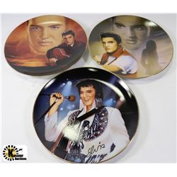 LOT OF 3 ELVIS PRESLEY COLLECTOR PLATES INCLUDING