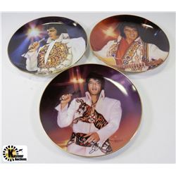 LOT OF 3 GEMMED ELVIS PRESLEY COLLECTOR PLATES
