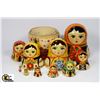 Image 1 : UKRAINIAN DESIGN NESTING DOLLS - 10 PIECES