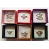 Image 1 : LOT OF  SWAROVSKI & CZ CRYSTAL FASHION RINGS