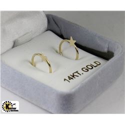 #35-14KT GOLD HOOP EARRINGS
