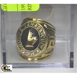 1991 CANADA CUP CHAMPIONSHIP RING REPLICA