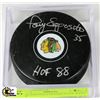 Image 1 : TONY ESPOSITO SIGNED PUCK WITH COA