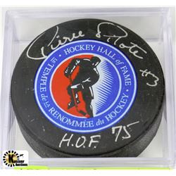 PIERRE PILOTE SIGNED PUCK WITH COA