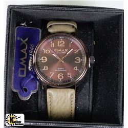 NEW MENS OMAX WRISTWATCH -COMES W/ 1 YEAR WARRANTY
