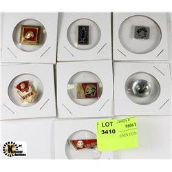 SET OF 7 LENIN COMMUNIST PINS