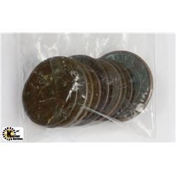 SET OF TEN GERMAN COINS 1 & 2 PFENNIG