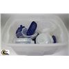 Image 1 : BIN OF MICROWAVABLE TUPPERWARE CONTAINERS & LIDS