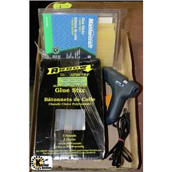 FLAT WITH MASTERCRAFT HOT GLUE GUN AND 2 BOXES